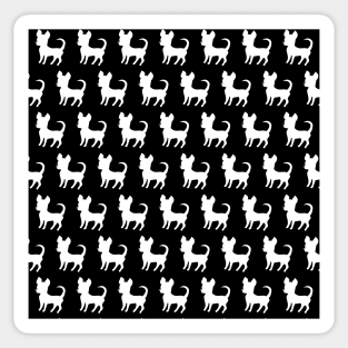 Chihuahua silhouette print (large) black and white Sticker